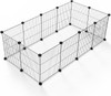 LURIVA DIY Animal Playpen Indoor Portable Metal Wire Yard Fence PP-12BK - Black