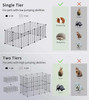 LURIVA DIY Animal Playpen Indoor Portable Metal Wire Yard Fence PP-12BK - Black
