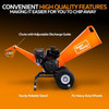 SuperHandy Compact Wood Chipper - 7HP Gas Engine, Adjustable Exit Chute, up to