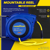 Goodyear Mountable Retractable Air Hose Reel - 1/4" x  50' Ft, 3' Ft Lead-In