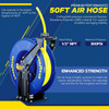 Goodyear Industrial Retractable Air Hose Reel - 1/2" x 50' Ft, 300 PSI Max, 1/2"