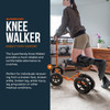 SuperHandy Folding Knee Walker - Height Adjustable, Lightweight, Support up to SuperHandy Folding Knee Walker - Height Adjustable, Lightweight, Support up to