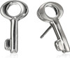 Marc By Marc Jacobs Lost & Found Key Argento Silver Studs Key Motif Earrings