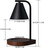 SOKCVSEA Fragrance Candle Warmer Lamp Home Decor Candle Warmer - Round Black