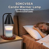SOKCVSEA Fragrance Candle Warmer Lamp Home Decor Candle Warmer - Round Black