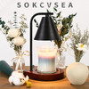 SOKCVSEA Fragrance Candle Warmer Lamp Home Decor Candle Warmer - Round Black