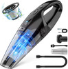 BSRCO Handheld Vacuum Cordless Rechargeable LED USB Charge - Black/Dark Gray