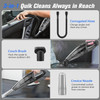BSRCO Handheld Vacuum Cordless Rechargeable LED USB Charge - Black/Dark Gray