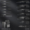 SYVIO Knife Sets with Block 6 PCS Kitchen Utensils Set 21-in-1 YS225 - Gray