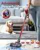 devalus S6 Vacuum Cleaner, Cordless Vacuum Cleaner, 23Kpa Powerful Suction - Red