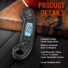 ROUUO Meat Thermometer Digital - Black