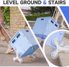 Honshine Foldable Cart Stair Climbing Wheels Crate Telescoping Handle - Blue