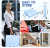 Honshine Foldable Cart Stair Climbing Wheels Crate Telescoping Handle - Blue