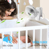 BESKAR Portable Small Clip on Fan with USB Cord Powered, No Battery - White