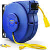 Goodyear Extension Cord Reel Retractable 12AWG x 65' Foot 3C/SJT - Blue