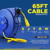 Goodyear Extension Cord Reel Retractable 12AWG x 65' Foot 3C/SJT - Blue