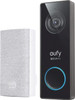 eufy T8202 Security Wired 2K Video Doorbell - White Base, Black Doorbell