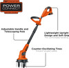 Black+Decker 20V 7" Cordless Cultivator/Tiller, 1.5Ah Battery Charger - Orange