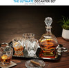 FineDine 5-Piece European Style Whiskey - Decanter & 4 Glasses FD-G801 - Clear