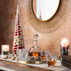 FineDine 5-Piece European Style Whiskey - Decanter & 4 Glasses FD-G801 - Clear