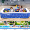 OEVES Inflatable Swimming Pool, Blow up Swim Pools with Canopy FP-OE18 - Blue
