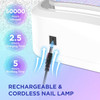 Aedavey Cordless 120W Rechargeable UV Nail Lamp - Sparkly Diamond/White
