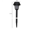 oiry 2 Pack Solar Powered LED Outdoor Lawn Light Bug Zapper Waterproof - Black