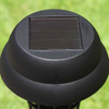 oiry 2 Pack Solar Powered LED Outdoor Lawn Light Bug Zapper Waterproof - Black