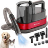 DOGCARE 6-in-1 Dog Modern Grooming Kit Cat & Dog Clippers Vacuum - Red/Black