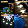 Solar Disk Lights 8 LED Outdoor Ground Landscape (8 Pack) Bright White - Silver