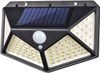 MUZHI Solar Lights Outdoor Solar Wall Light 100 LEDs 270° Wide Angle - Black