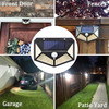 MUZHI Solar Lights Outdoor Solar Wall Light 100 LEDs 270° Wide Angle - Black