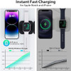 KU XIU X55 Fast Wireless Charger Magnetic Foldable 3 in 1 - BLACK