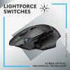 Logitech G502 X Lightspeed Wireless Mouse LIGHTFORCE Mechanical Switches - Black