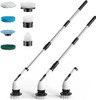 Highyes A10 Electric Spin Scrubber Cleaning Power Shower Scrubber - Black/White