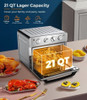 Dreamiracle Air Fryer Toaster Oven Combo 21 Quart - SILVER