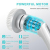 FARTVOLUS Electric Spin Scrubber Cordless Brush 8 Replaceable - Gray/White