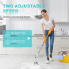 FARTVOLUS Electric Spin Scrubber Cordless Brush 8 Replaceable - Gray/White