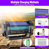 Lemyzo BK-29 Solar Bug Zapper Outdoor, Mosquito Light Sensor, 4000mAH - BLACK