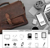 Oak Leathers Leather Laptop Messenger Bag Office Briefcase Travel Bag - BROWN