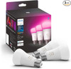Philips Hue Smart 60W A19 LED Bulb Ambiance Color 3 Pack 800LM