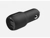 BELKIN CCD001BT1MBK Black BOOST CHARGE Dual USB-A Car Charger 24W + USB-A to