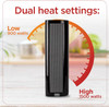 BLACK+DECKER Ceramic Space Heater Adjustable Thermostat Tower Heater - Black