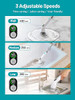 REFLEXNOW Electric Spin Scrubber Shower Cordless Brush Full-Body LCD - WHITE