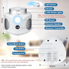 ZIMWU 4 in 1 Rodent Repellent 360° Ultrasonic 9 Strobe Lights UR02S - White