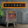 REALSMART Electric Fireplace Heater 22'' Freestanding Stove Infrared - BROWN