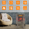 REALSMART Electric Fireplace Heater 22'' Freestanding Stove Infrared - BROWN