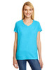 42VT Hanes Ladies' Perfect-T Triblend V-Neck T-shirt New