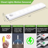 AMEERY Under Cabinet Lights 6 Pack Motion Sensor Light LED Ultra Thin - White
