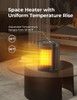 Oprunsy PTC-SH009R 1500W Space Heater, Indoor, 4 Modes, 59-95°F, 24H - BLACK